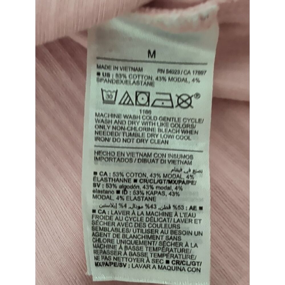 Old Navy Light Pink Ribbed Scoop Neck Short Sleeve Tee - Picture 6 of 6